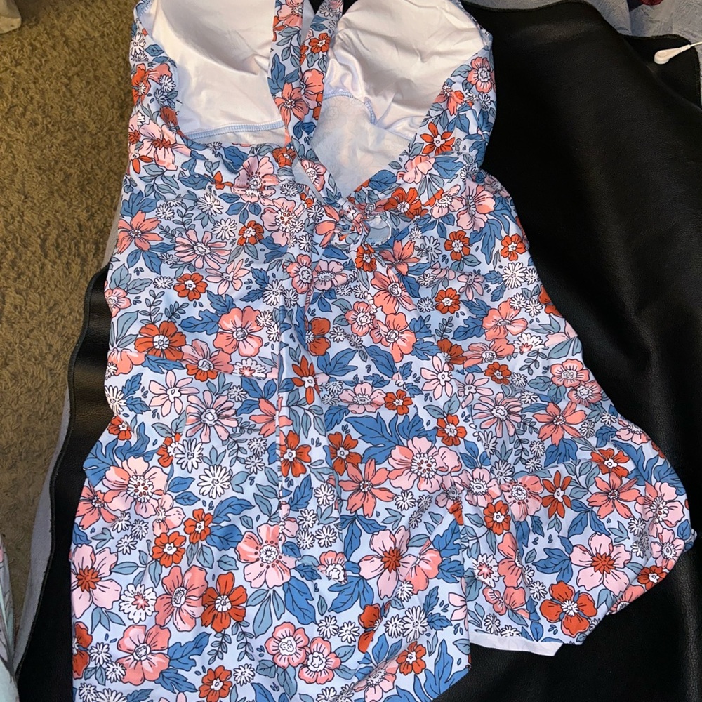 NWT! Floral Maternity Swim Dress - Picture 3 of 8